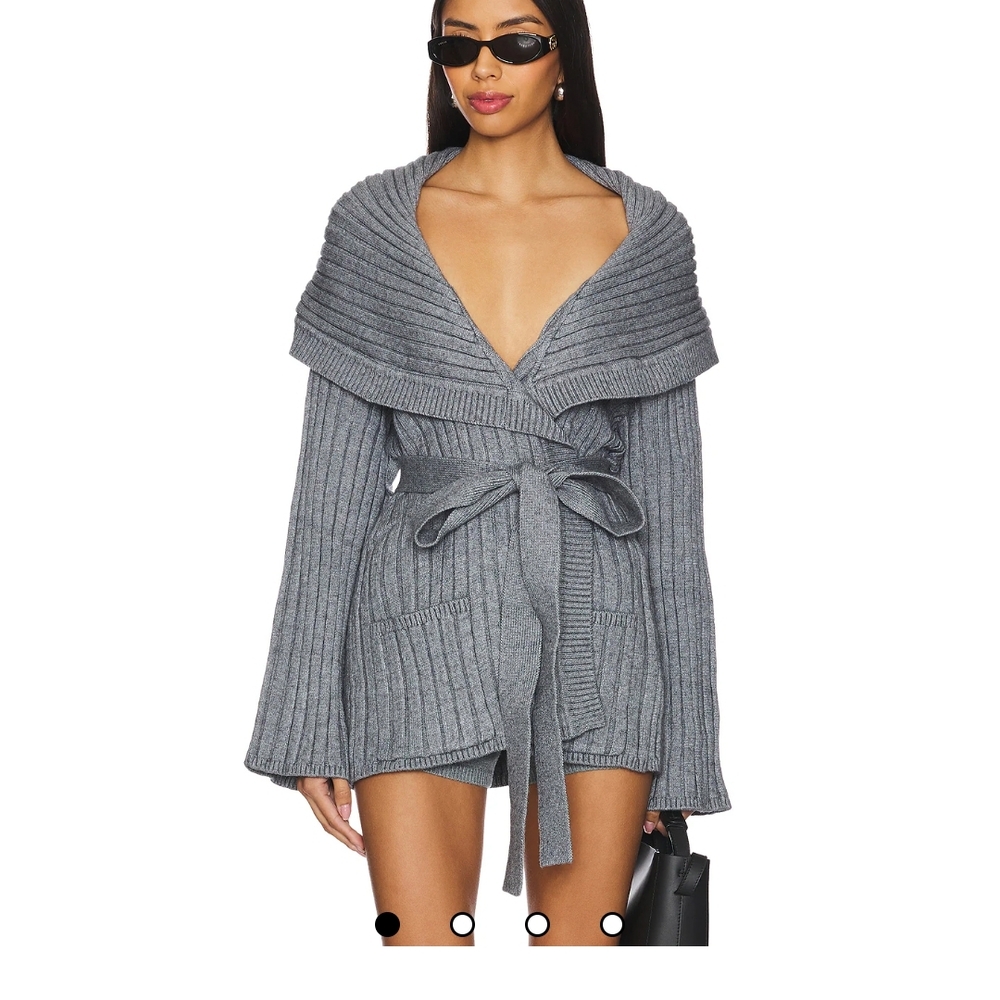 Elegant Gray Women's Wrap Cardigan NO TAG BUT NEVER WORN